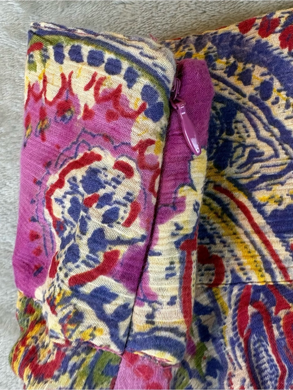 Lauren Ralph Lauren Paisley Asymmetrical Skirt Wmn’s M - Picture 5 of 10